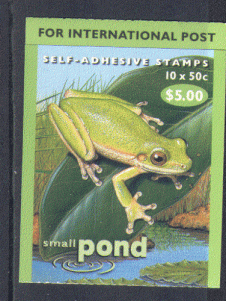 Australia 1999 FROGS self adhesive booklet