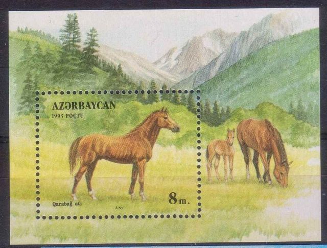 AZERBAIJAN 1993 HORSE postage stamps  horses on stamps  animals on stamps wildlife stamps topical stamp collecting thematic stamp collector  collecting postage stamps as a hobby horse breeds types of horses stamp collector of fauna wild animals on stamps wildlife on stamps mammals on stamps postage stamps of the world 