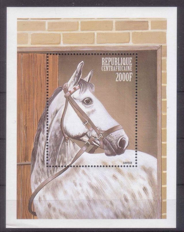 CENTRAL AFRICA 1999 HORSES horses on stamps  animals on stamps wildlife stamps topical stamp collecting thematic stamp collector  collecting postage stamps as a hobby horse breeds types of horses stamp collector of fauna wild animals on stamps wildlife on stamps mammals on stamps postage stamps of the world   