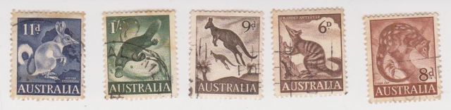 AUSTRALIA  1959 AU 5mix zoo series
