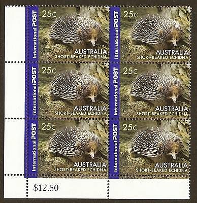 AUSTRALIA  - Short-Beaked Echidna International 25c  animal stamp wildlife stamp topical stamp collecting thematic stamp collecting Australian wildlife postage stamps  spiny anteater collecting postage stamps  Australian spiny anteater  echidna Short-beaked echidna Tachyglossus aculeatus   
